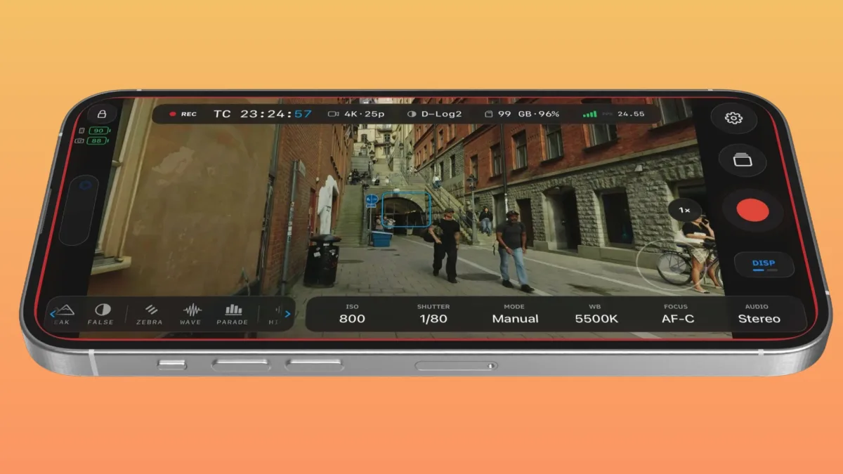 CineD: OpenPocketCine live monitor on iPhone